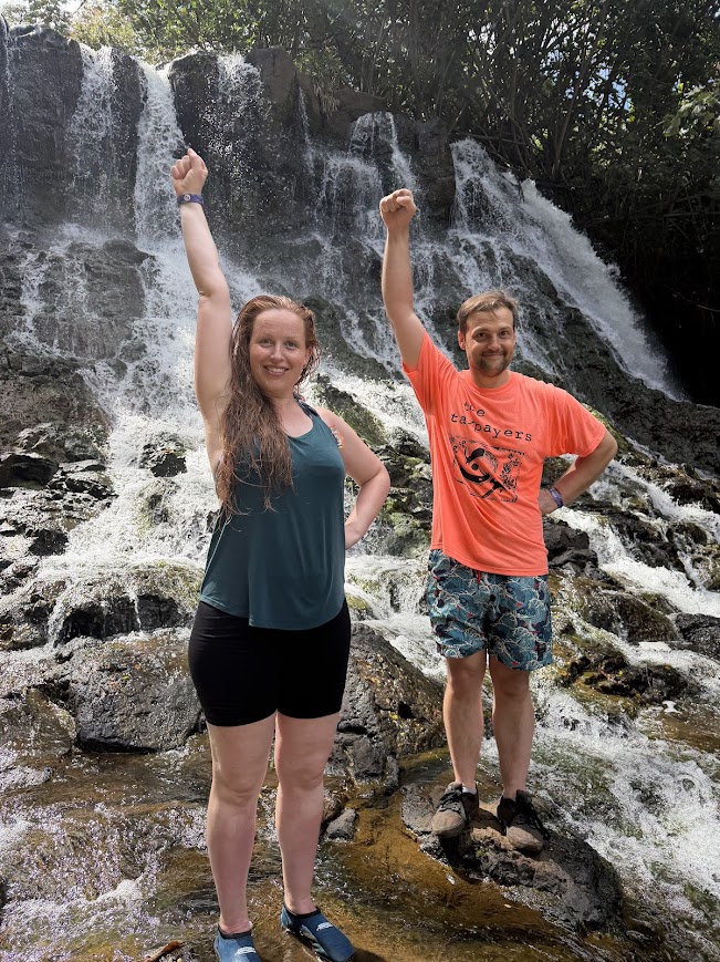 Fantasy Waterfall Extravaganza couple cheering